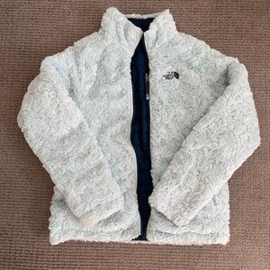 North Face Girls Reversible Jacket blue size 10-12